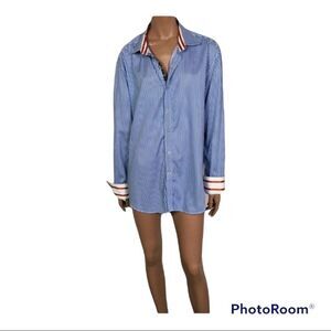 Robert Graham Blue White Tailored Fit Shirt 2XL